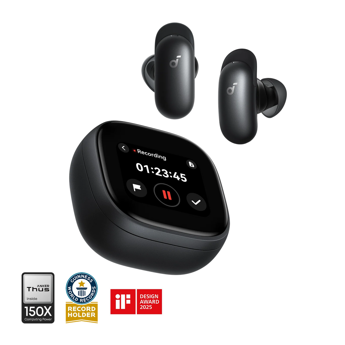 Liberty 5 Pro Max AI Recording Earbuds with Smart Case